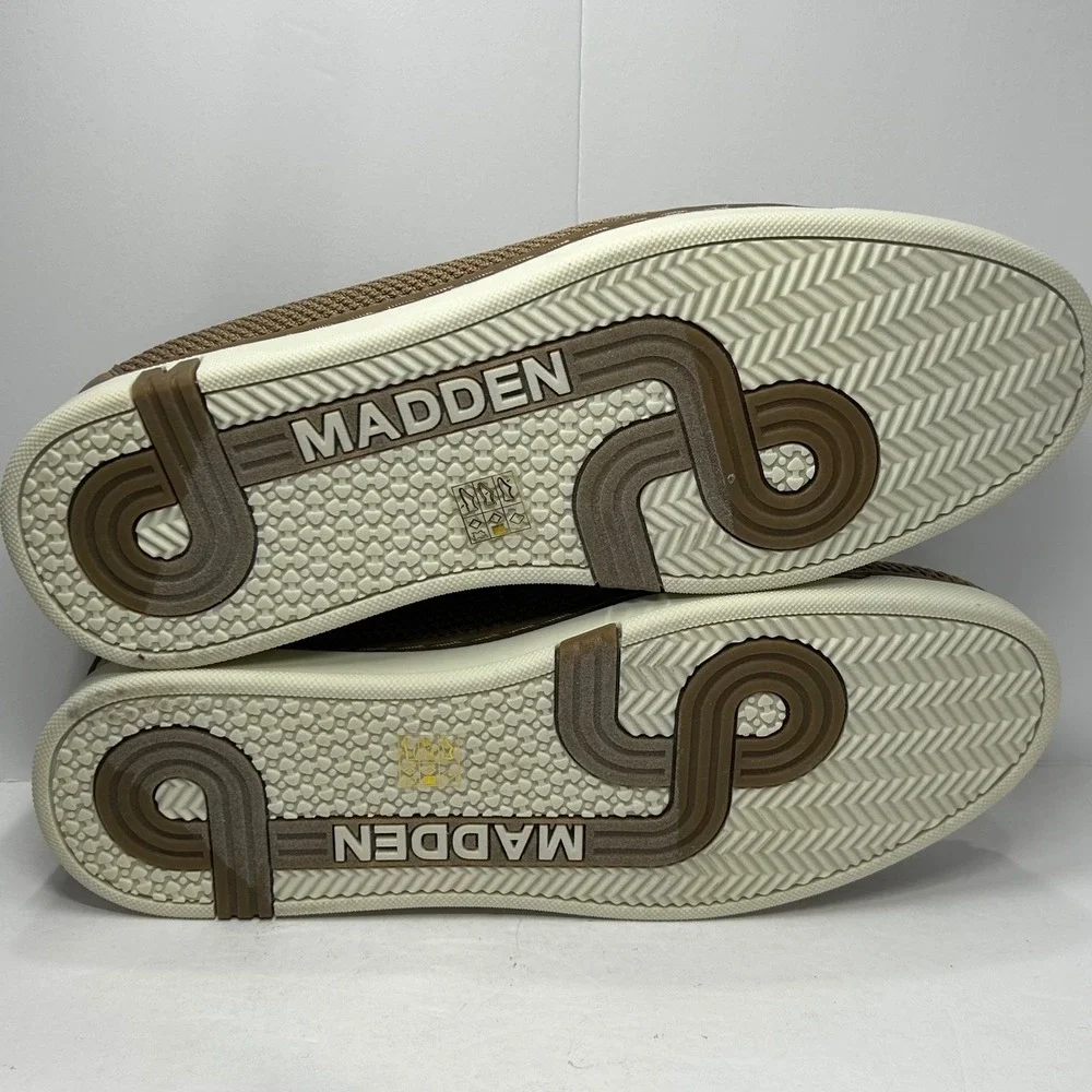 Madden Mens Tan Mesh Boat Shoes Ortholite Loafers Brown US 9.5 Preppy‎ Boat Shoe